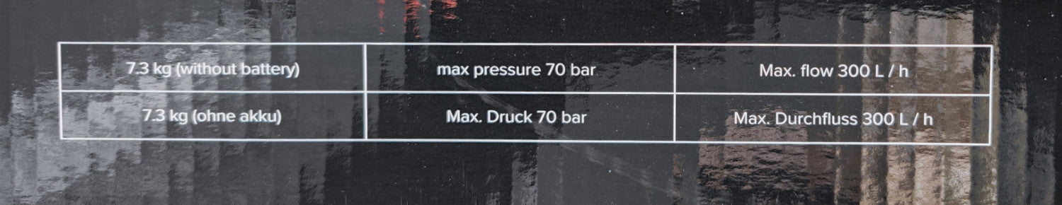 Powerworks PDC60 Akku-Hochdruckreiniger ohne Akku und Ladegerät Powerworks