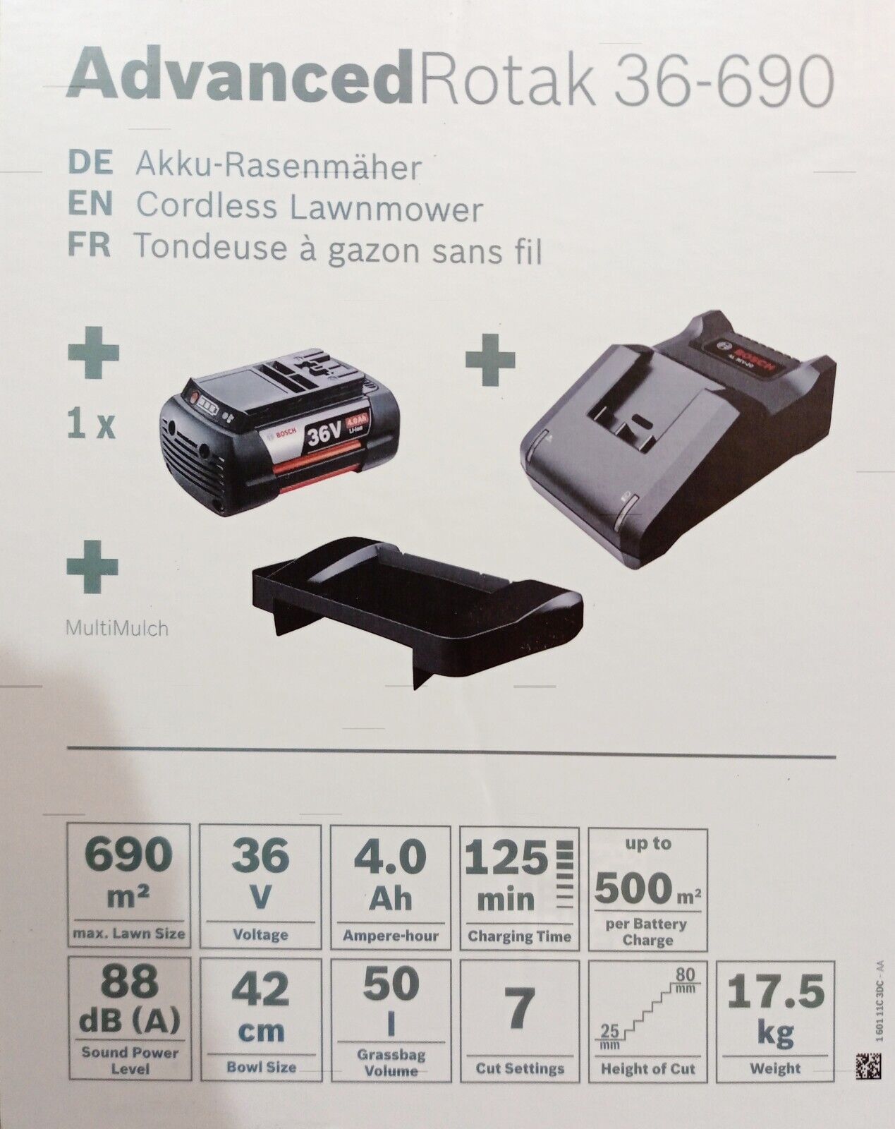 Bosch Akku-Rasenmäher AdvancedRotak 36-690 Bosch