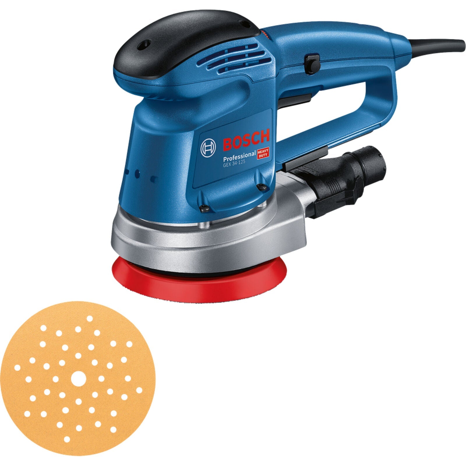 Bosch Professional Exzenterschleifer GEX 34-125 + Zubehör Bosch