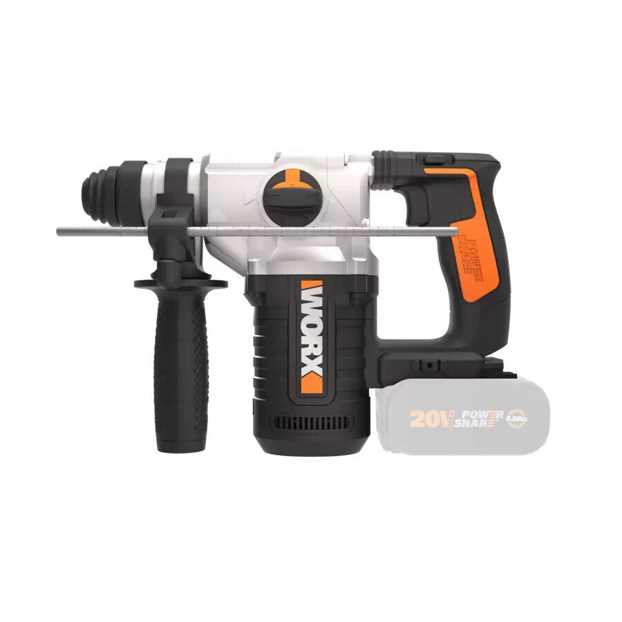 Worx Akku-Bohrhammer Worx WX392.9 20V Li, ohne Akku und Ladegerät inkl. 3 Bohrer WORX
