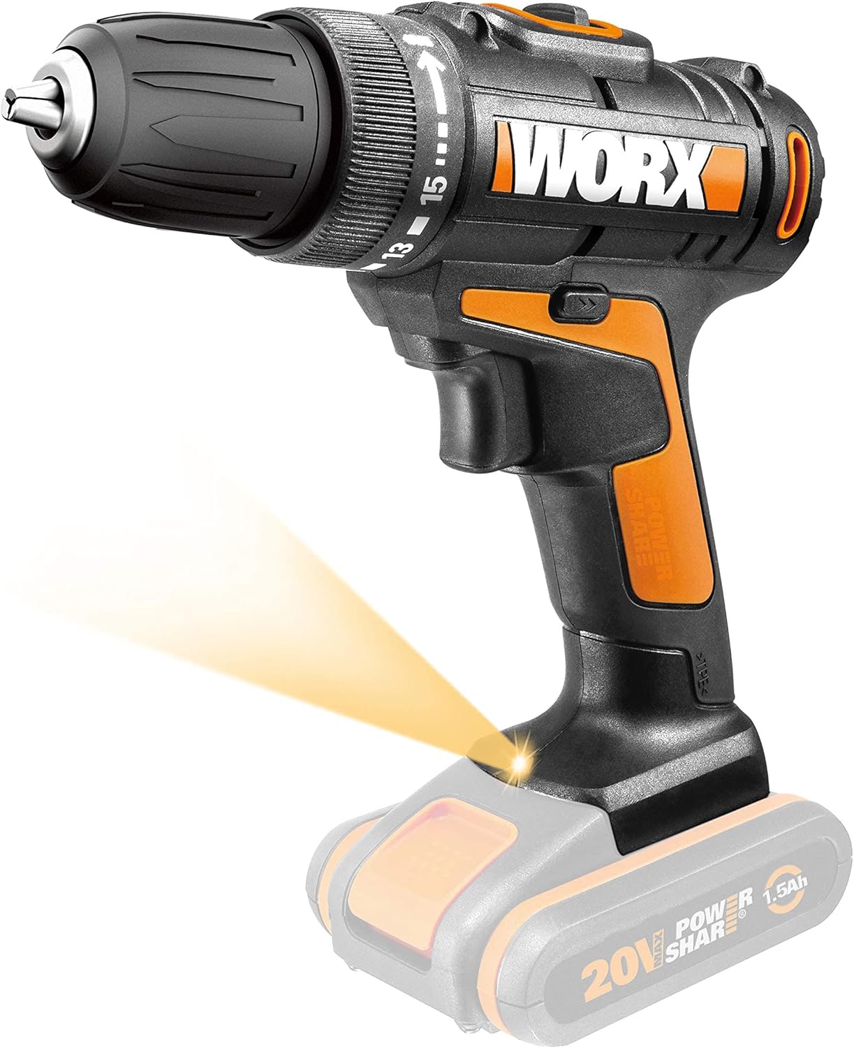 WORX WX101.9 Akku Bohrschrauber 20V Max Akkuschrauber 30Nm ohne Akku & Ladegerät WORX