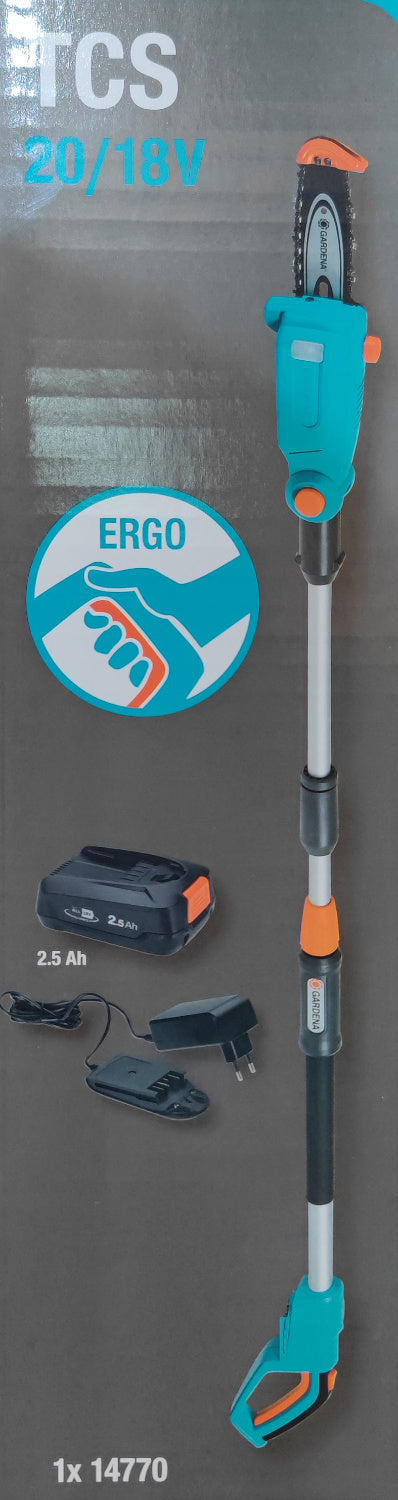 Gardena Akku Teleskop Hochentaster TCS 20/18V P4A incl: Akku 2,5 Ah und Ladegerät GARDENA