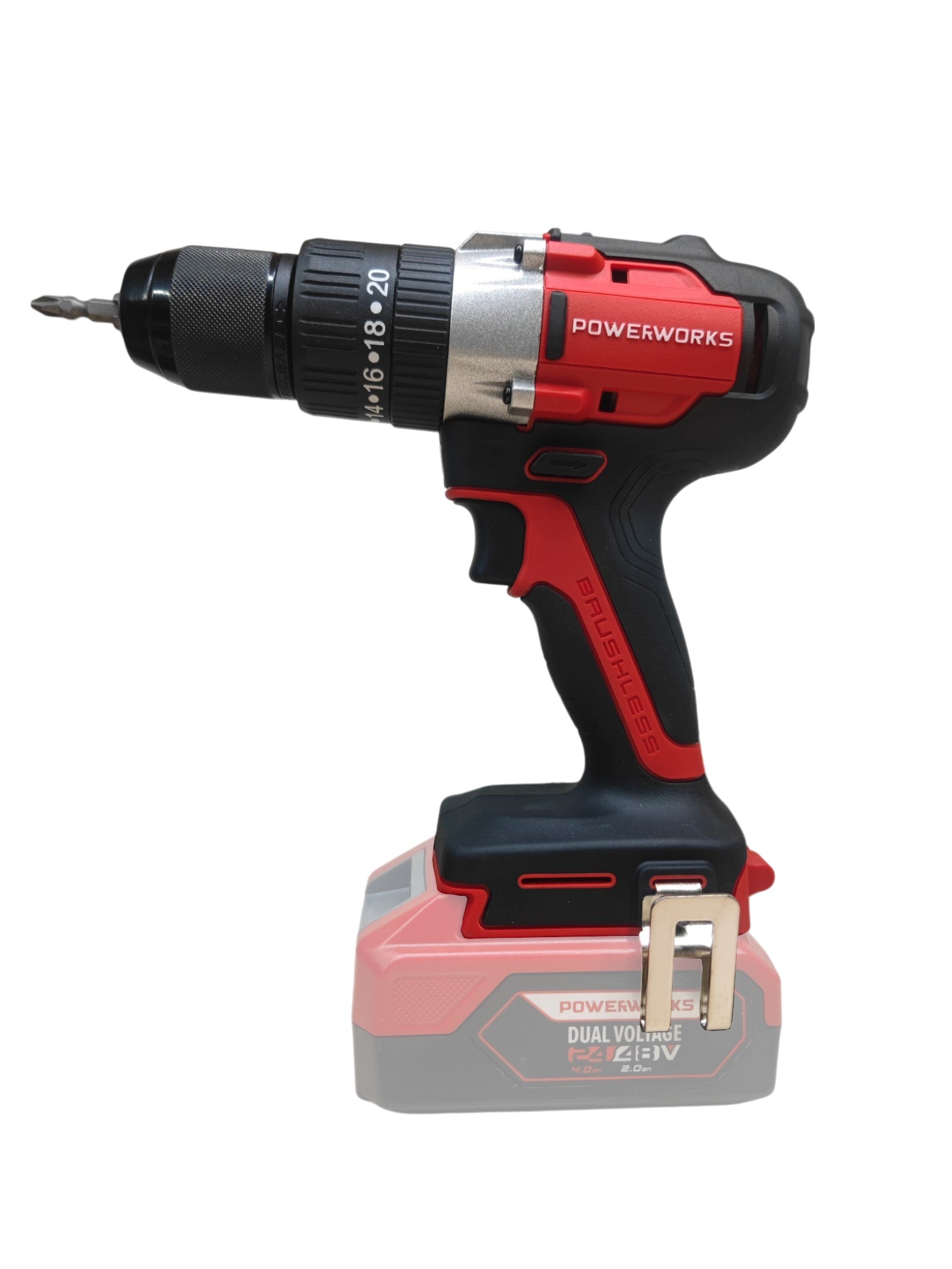 Powerworks Akkuschrauber PD24DD60 ohne Akku und Ladegerät PowerWorks