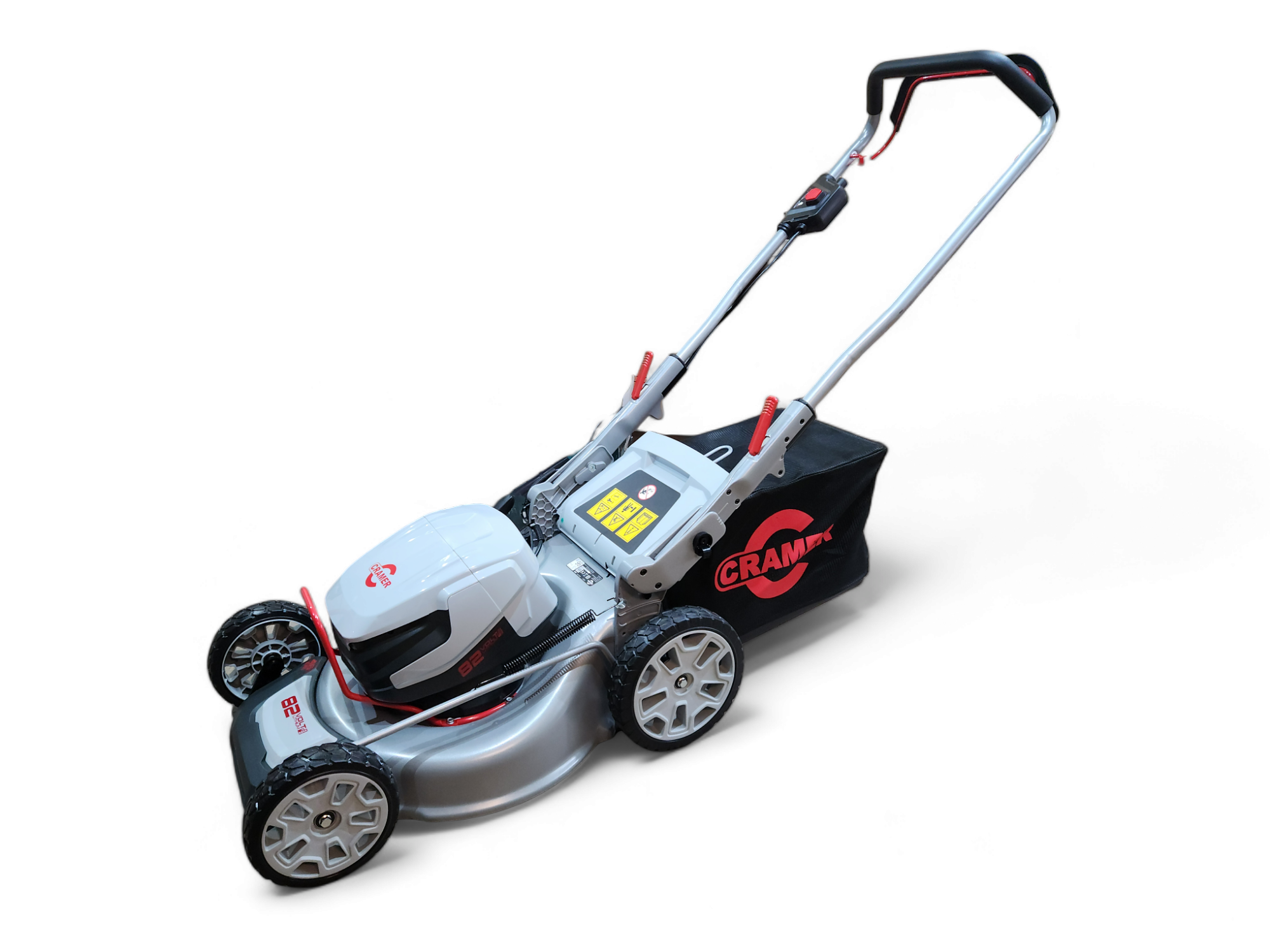 Akku Rasenmäher Cramer 82LM46 46cm Mulchmäher Seitenauswurf passend zu Powerworks/Greenworks 82V ohne Akku und Lad Cramer Tools