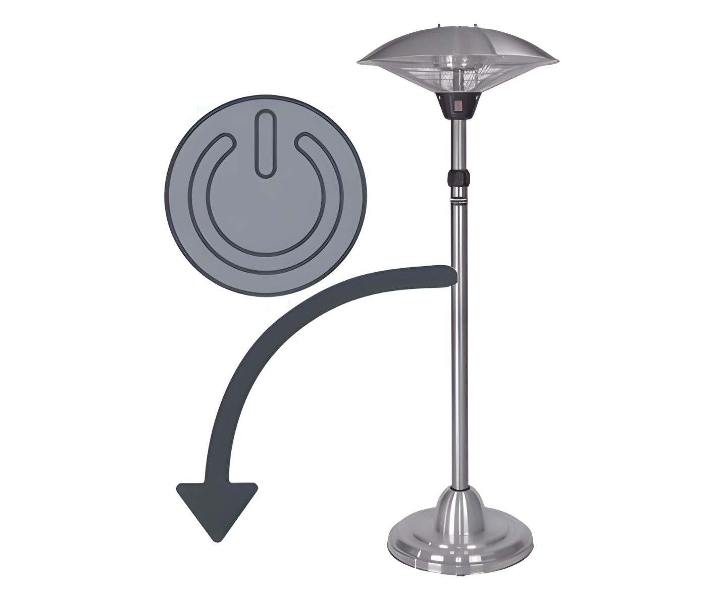 Halogenheizer NHH 2100 Terrassenstrahler Heizer Partystrahler Einhell