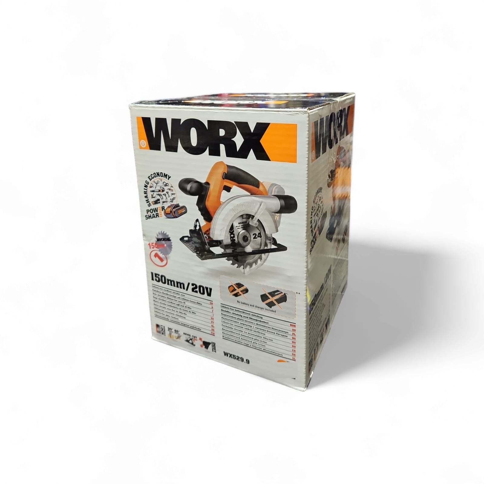 Akku-Handkreissäge WORX 20V 150mm/45mm WX529.9 WORX