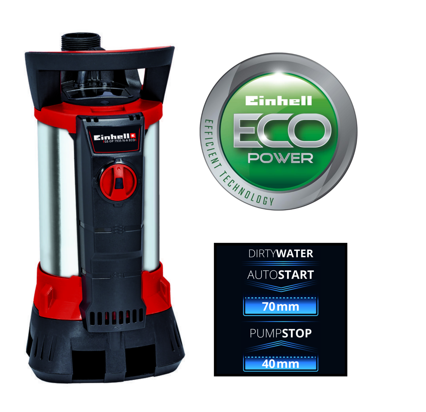 Einhell Schmutzwasserpumpe GE-DP 7935 N-A ECO Gartenpumpe Einhell