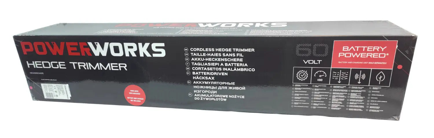 Powerworks Akku-Heckenschere PD60HT ohne Akku powerworks