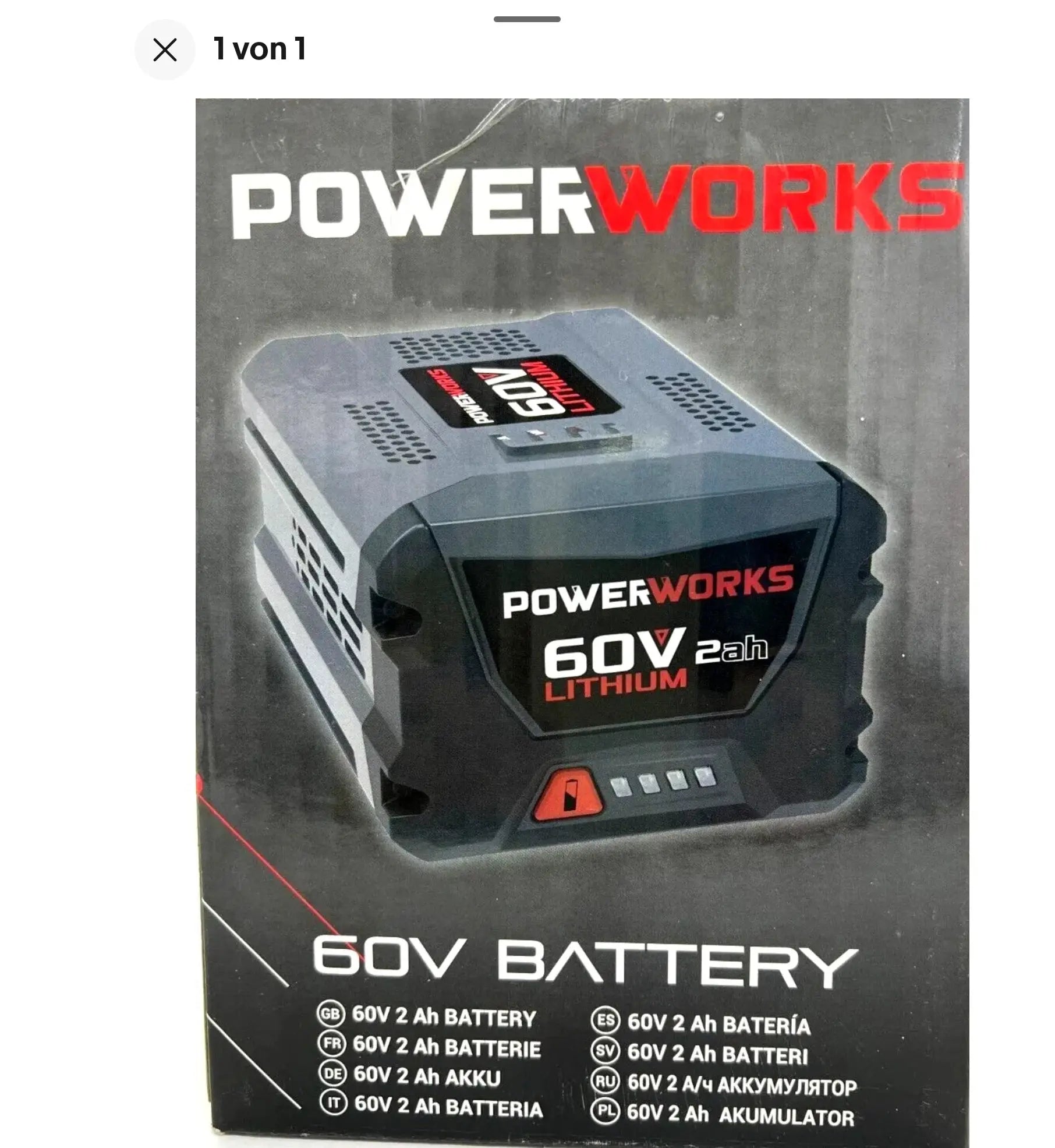 Akku Powerworks 60 V, 2 Ah P60B2 Powerworks