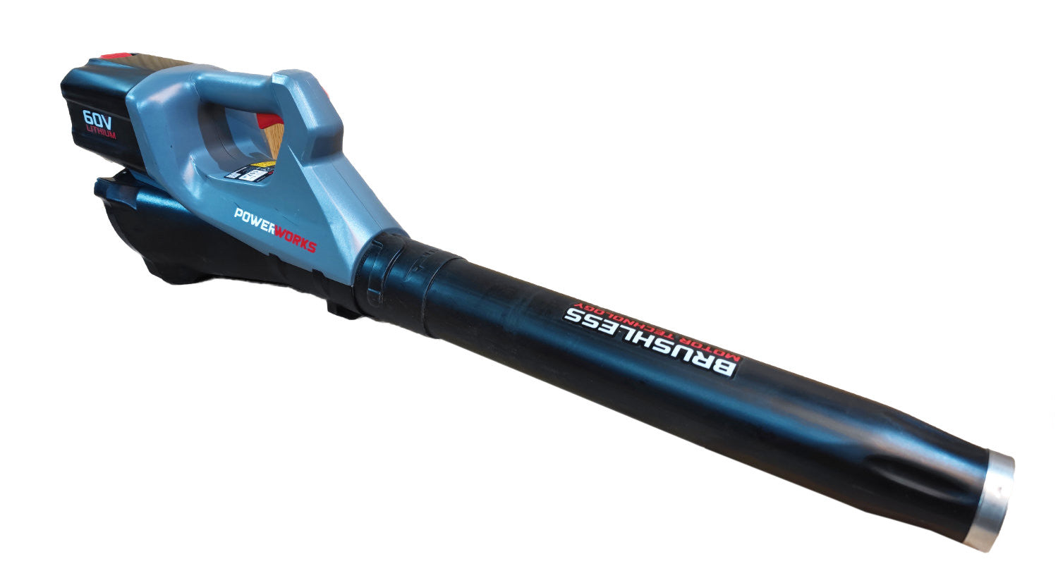 Powerworks 60V Laubbläser PD60AB Grau, ohne Akku, ohne Ladegerät Powerworks