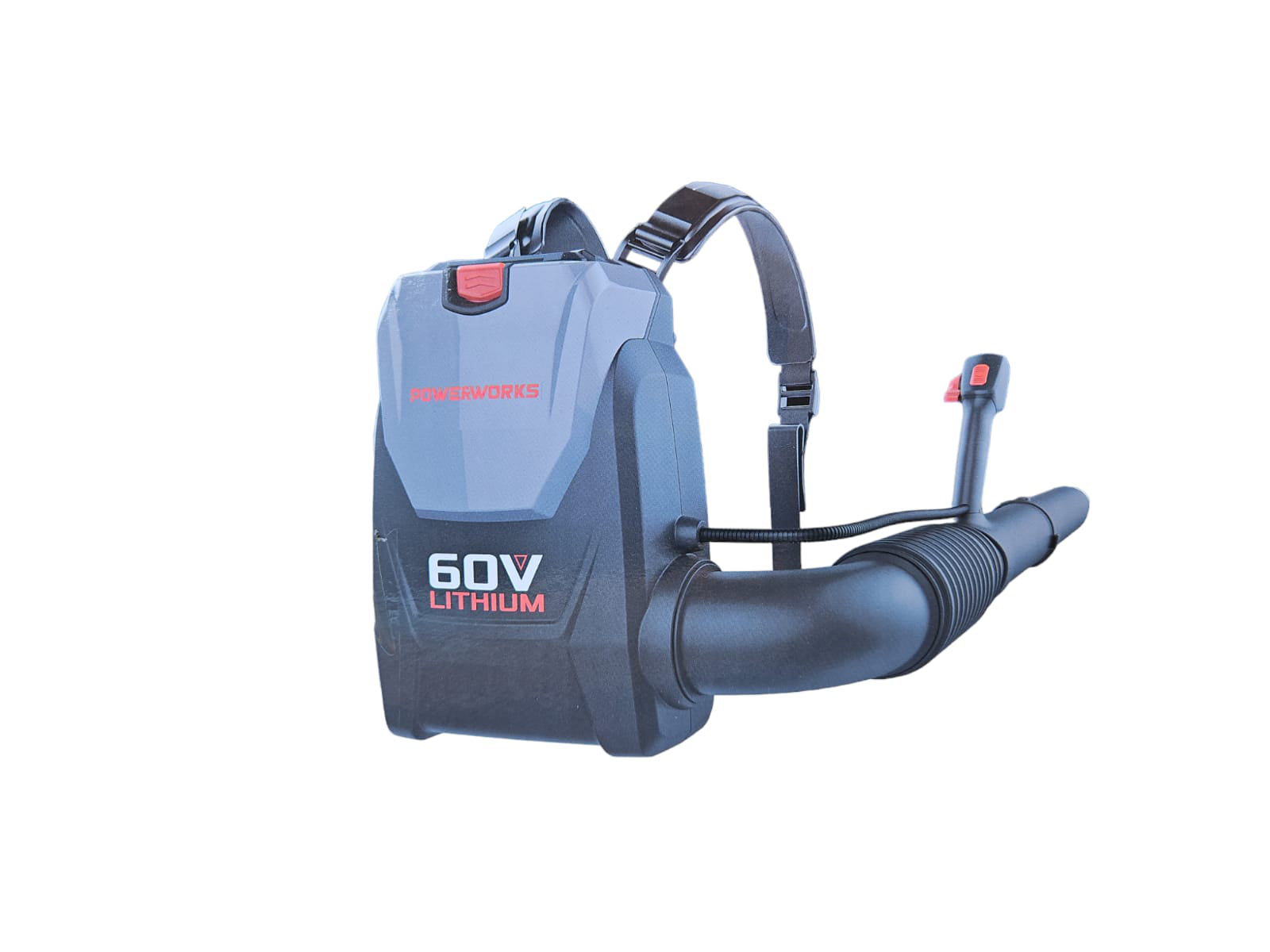 Powerworks Rucksacklaubbläser PD60BPB ohne Ladegerät ohne Akku