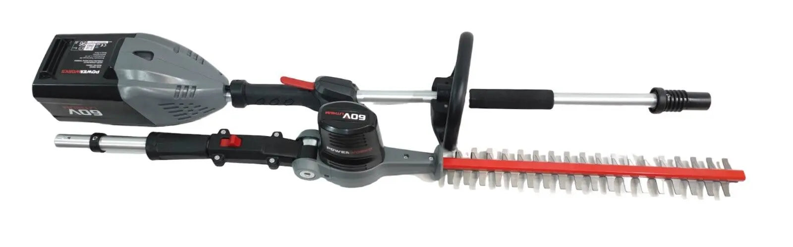 Powerworks Akku-Hoch-Heckenschere P60PHT plus Starterkit XL 2Ah 60V Ladegerät powerworks