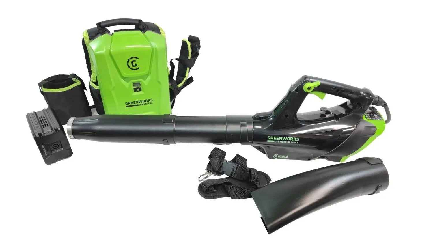 Greenworks 82 V Laubbläser GC82BLB Incl. Rucksack-Akku 82 V 12,5Ah 900 Wh GreenWorks