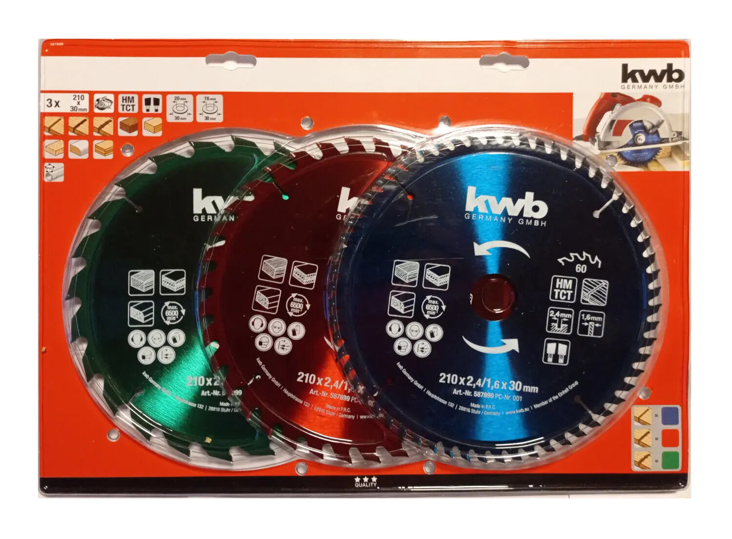 KWB Kreissägeblatt-Set ⌀210 x 30 mm KWB