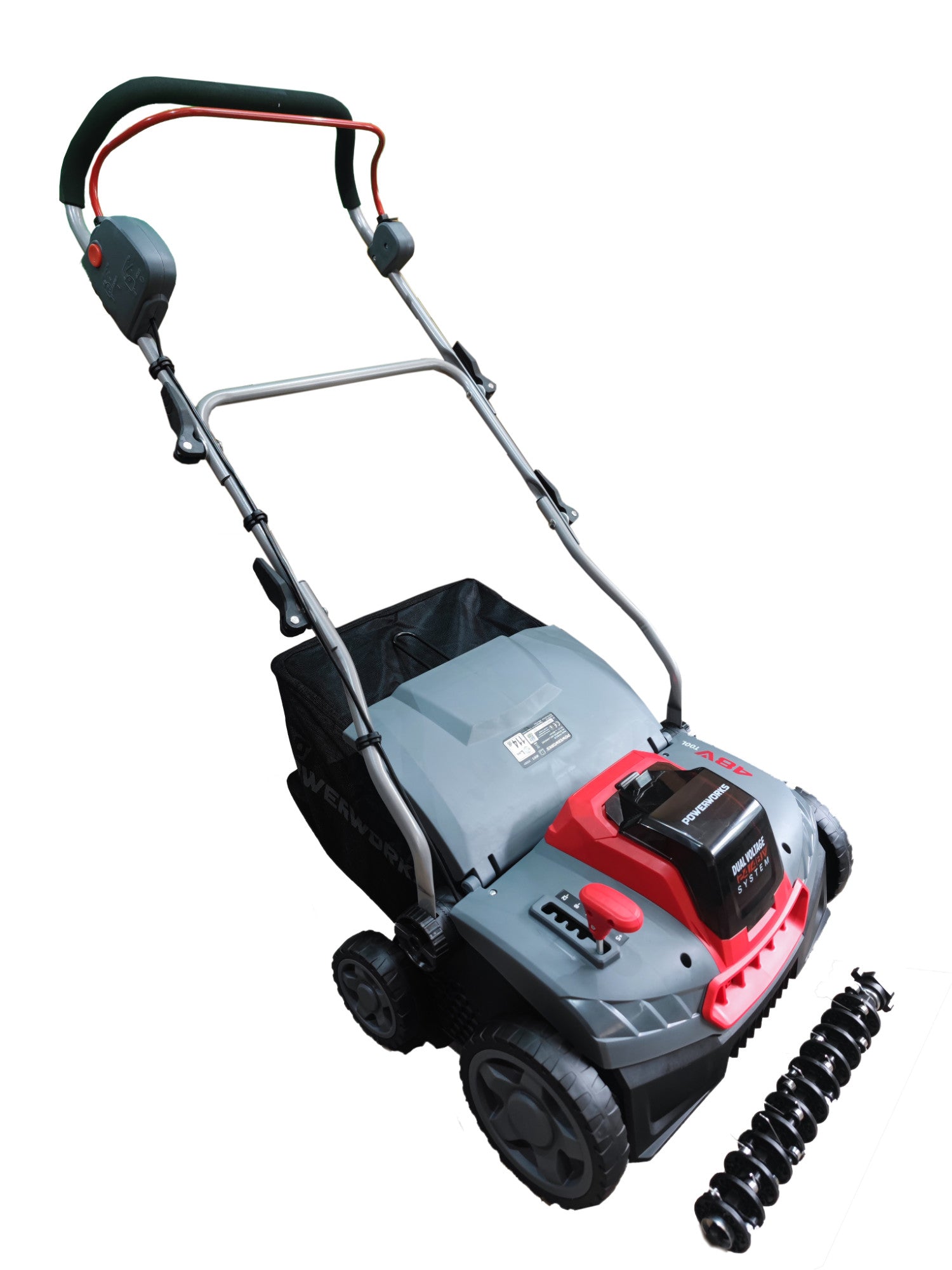 Powerworks Akku-Vertikutierer PD48SC 48V ohne Akku und Ladegerät Powerworks