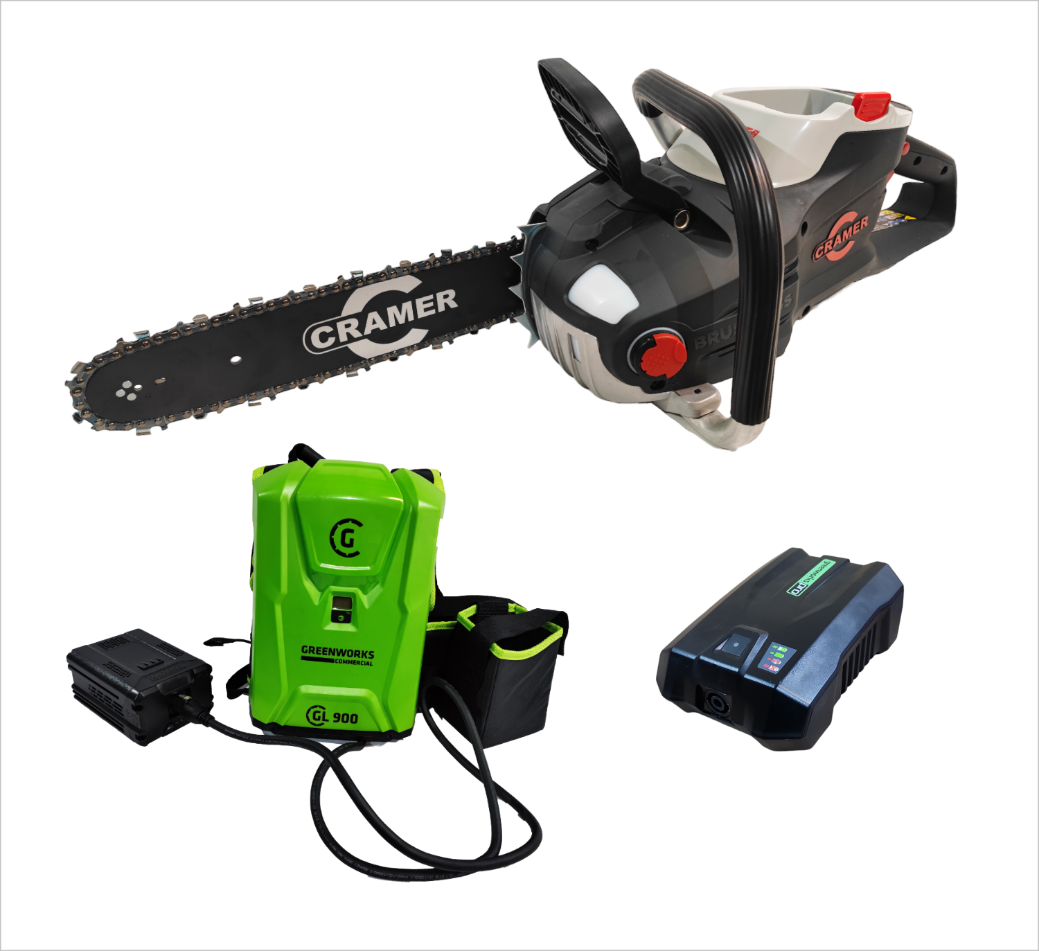 Cramer Akku Kettensäge 82CS25 2,5 kW Säge 24 m/s Motorsäge inkl. Akku 82V 12,5Ah Cramer Tools