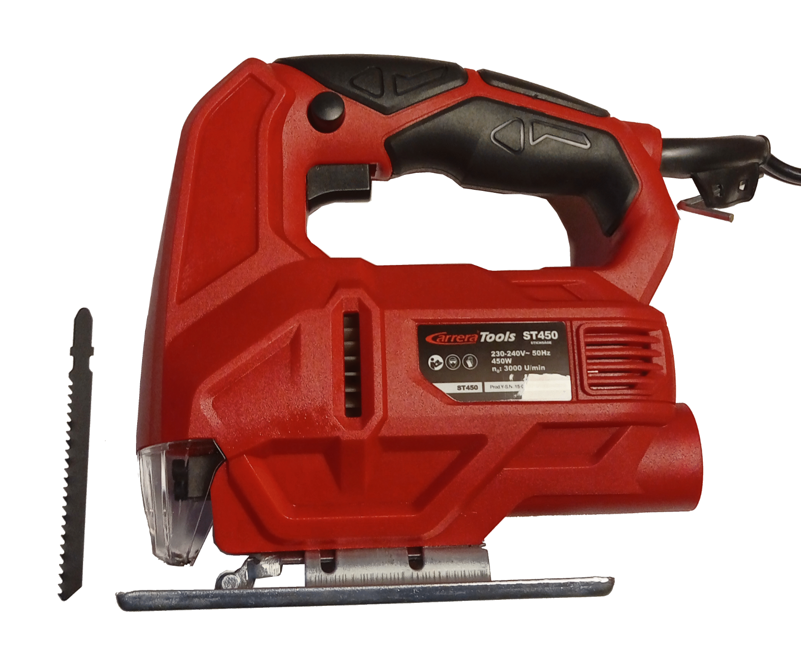 Carrera Tools Stichsäge ST450 + 4 Stichsägeblätter 100mx3 8TPI Carrera Tools