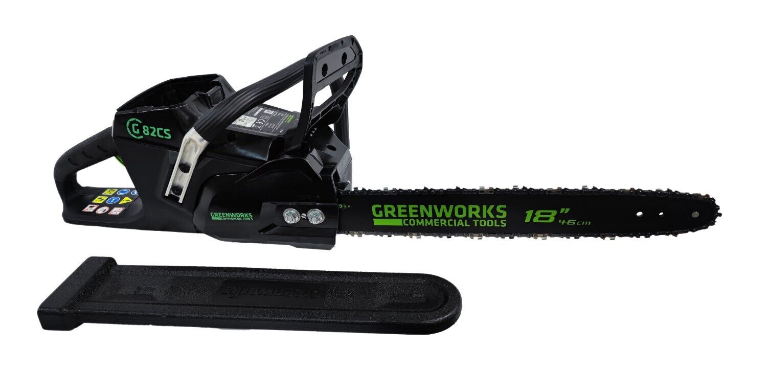 Greenworks 82 V Akku-Kettensäge GC82CS 45cm 14 Zoll ohne Akku im Koffer
